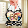 Not Sisters By Blood But Sisters By Heart - Bestie Personalized Window Hanging Suncatcher - Christmas Gift For Best Friends, BFF, Sisters