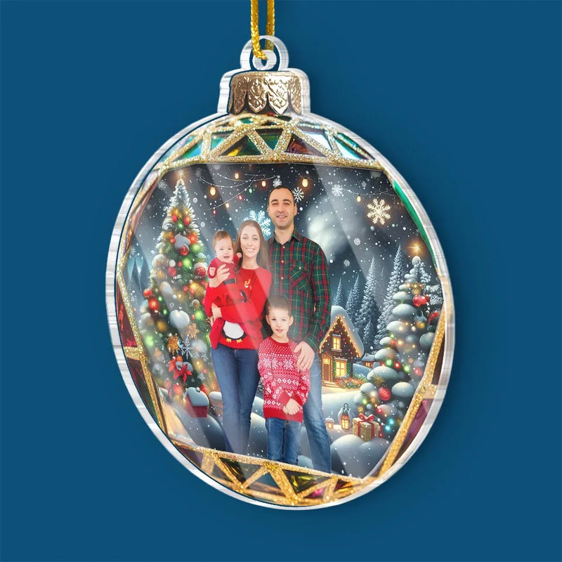 Custom Photo May Your Holidays Be Merry And Bright - Family Personalized Custom Ornament - Acrylic Custom Shaped - Christmas Gift For Family Members