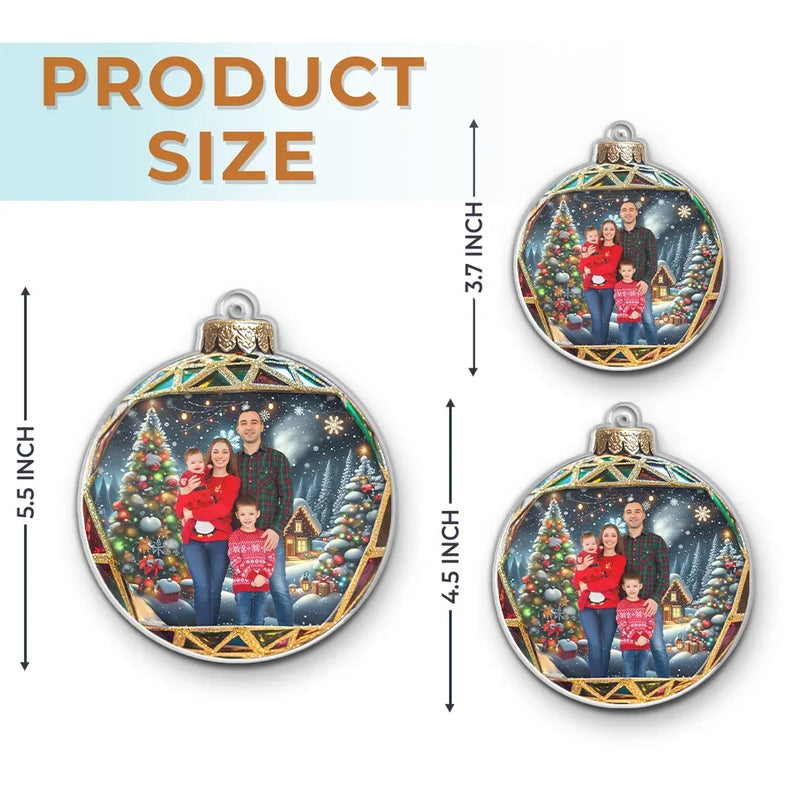 Custom Photo May Your Holidays Be Merry And Bright - Family Personalized Custom Ornament - Acrylic Custom Shaped - Christmas Gift For Family Members
