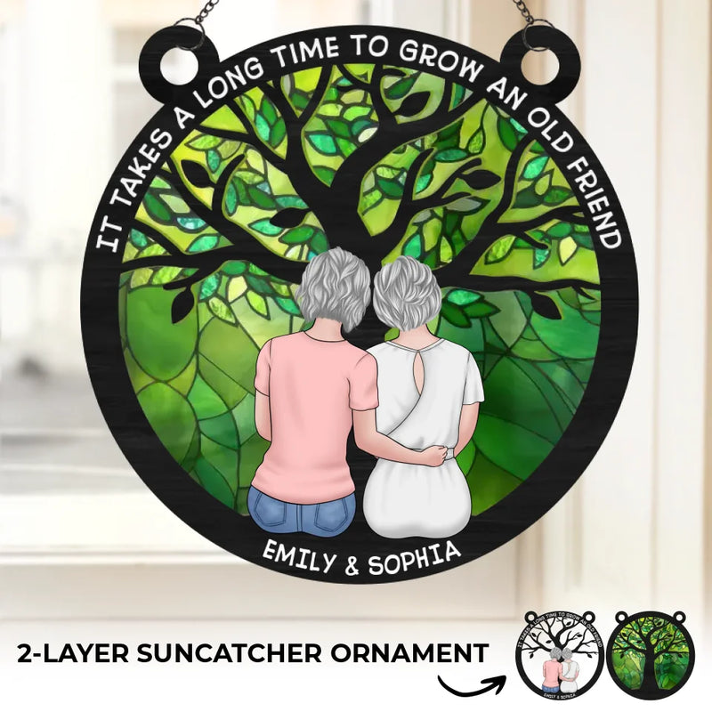 Custom Name Friendship Gifts for Women - Personalized Suncatcher Ornament