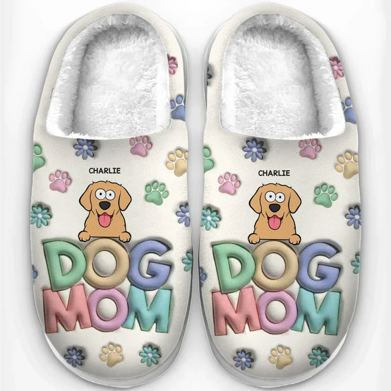 Pets Make Life Pawsome - Dog & Cat Personalized Custom Fluffy Slippers - Christmas Gift For Pet Owners, Pet Lovers