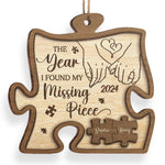 Custom Name Puzzle Couple Gifts - Personalized Ornament
