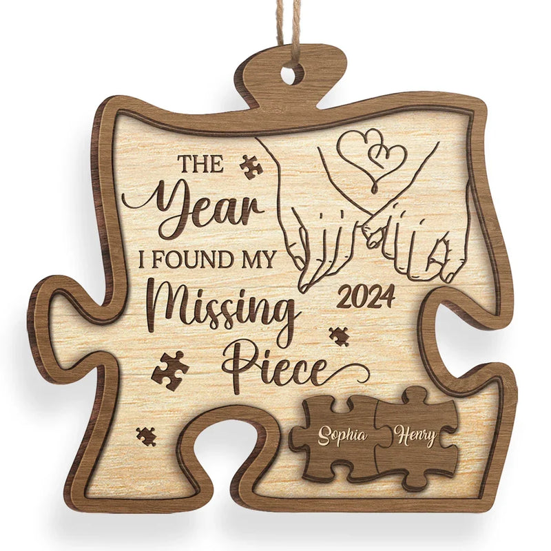 Custom Name Puzzle Couple Gifts - Personalized Ornament