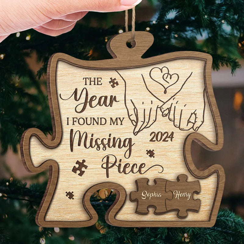 Custom Name Puzzle Couple Gifts - Personalized Ornament