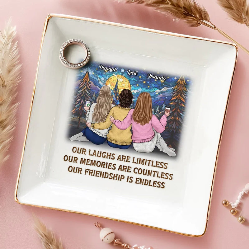 Jingle Ladies Rock - Bestie Personalized Custom Jewelry Dish - Christmas Gift For Best Friends, BFF, Sisters