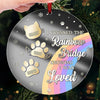 You Live On In My Heart, Beyond The Rainbow Bridge - Memorial Personalized Custom Mirrored Acrylic Ornament - Sympathy Gift, Christmas Gift For Pet Owners, Pet Lovers