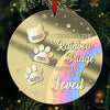 You Live On In My Heart, Beyond The Rainbow Bridge - Memorial Personalized Custom Mirrored Acrylic Ornament - Sympathy Gift, Christmas Gift For Pet Owners, Pet Lovers
