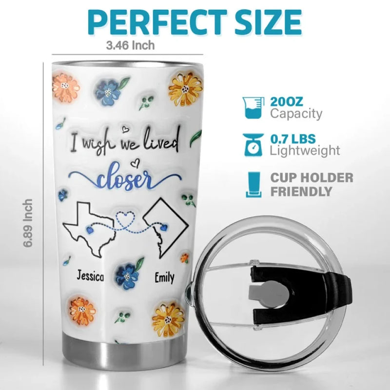 You Are A Sister To My Heart - Bestie Personalized Custom 3D Inflated Effect Printed Tumbler - Gift For Best Friends, BFF, Sisters