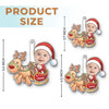 Custom Photo Tiny Santa, Big Christmas Spirit - Family Personalized Custom Ornament - Acrylic Custom Shaped - Christmas Gift For Baby Kids, Newborn Baby
