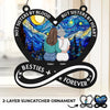 Distance Means So Little, When Someone Means So Much - Bestie Personalized Window Hanging Suncatcher Ornament - Gift For Best Friends, BFF, Sisters