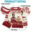 Sipping On A Beer And Snuggling With My Dog This Christmas - Dog Personalized Custom Ugly Sweatshirt - Unisex Wool Jumper - Christmas Gift For Pet Owners, Pet Lovers