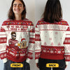 Sipping On A Beer And Snuggling With My Dog This Christmas - Dog Personalized Custom Ugly Sweatshirt - Unisex Wool Jumper - Christmas Gift For Pet Owners, Pet Lovers