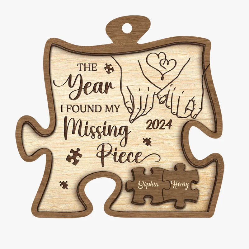 Custom Name Puzzle Couple Gifts - Personalized Ornament