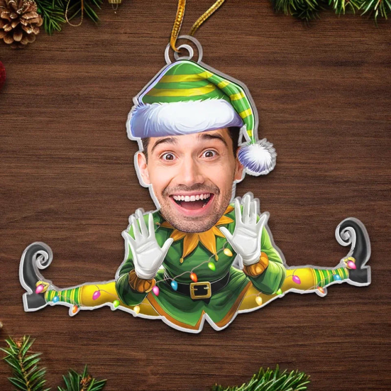 Custom Photo Christmas Elf Gifts - Personalized Ornament