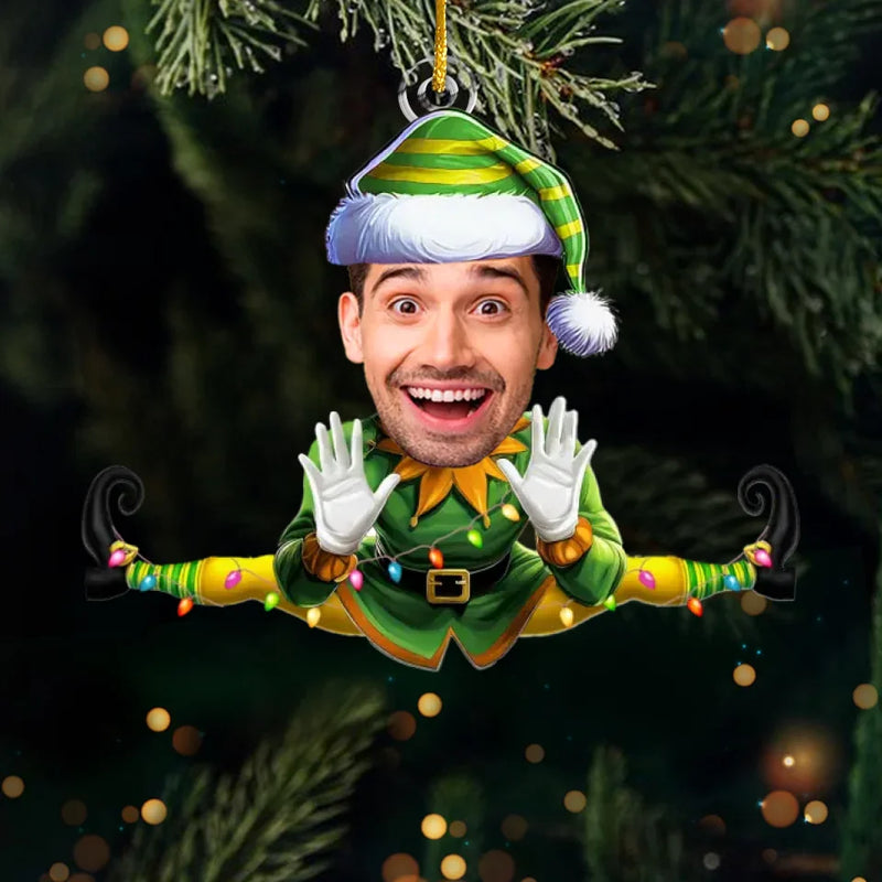 Custom Photo Christmas Elf Gifts - Personalized Ornament