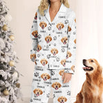 Custom Name Golden Retriever Christmas Gifts for Dog Lovers - Personalized Pajamas