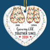 I Dream Of Growing Old Together With You - Couple Personalized Custom Ornament - Ceramic Heart Shaped - Christmas Gift For Husband Wife, Anniversary