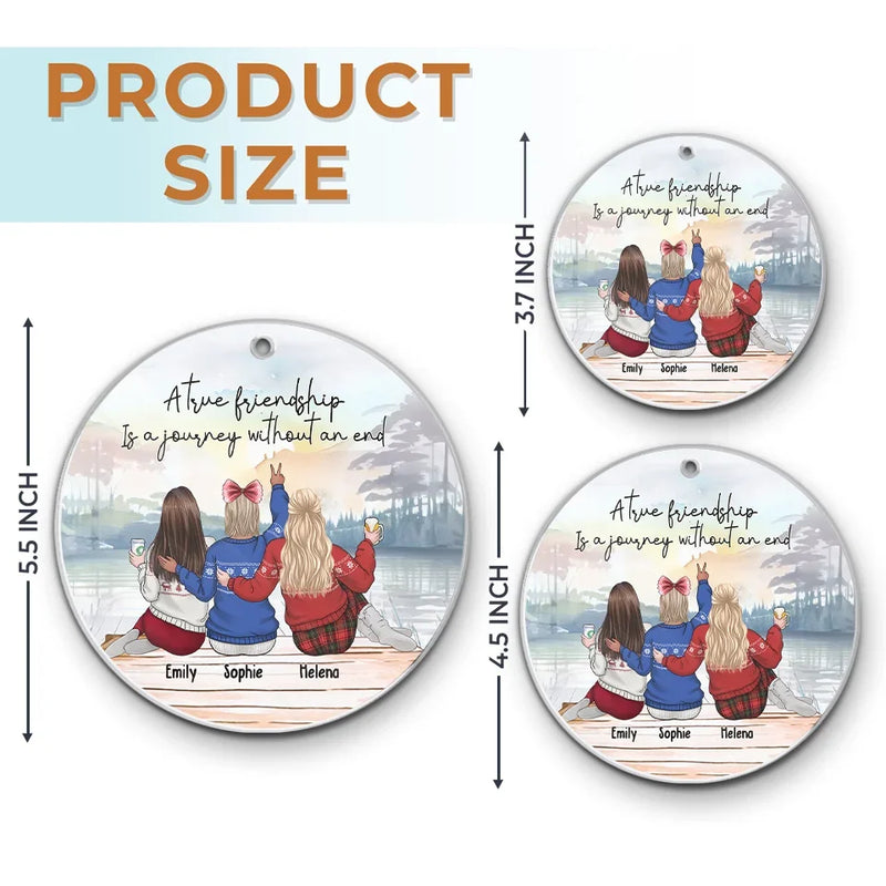 Custom Name Christmas Friendship Gifts for Women - Personalized Ornament