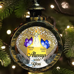 Custom Memorial Butterfly Remembrance Gifts - Personalized Candlelight Lantern Ornament