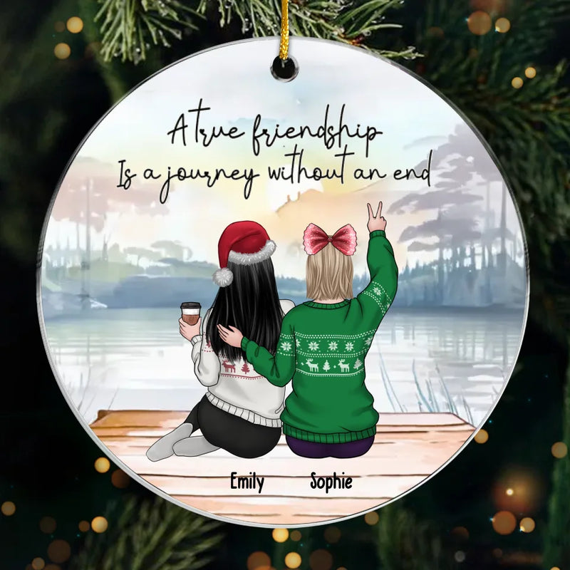 Custom Name Christmas Friendship Gifts for Women - Personalized Ornament