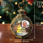 Custom Photo Memorial Keepsake - Personalized Candlelight Lantern Ornament