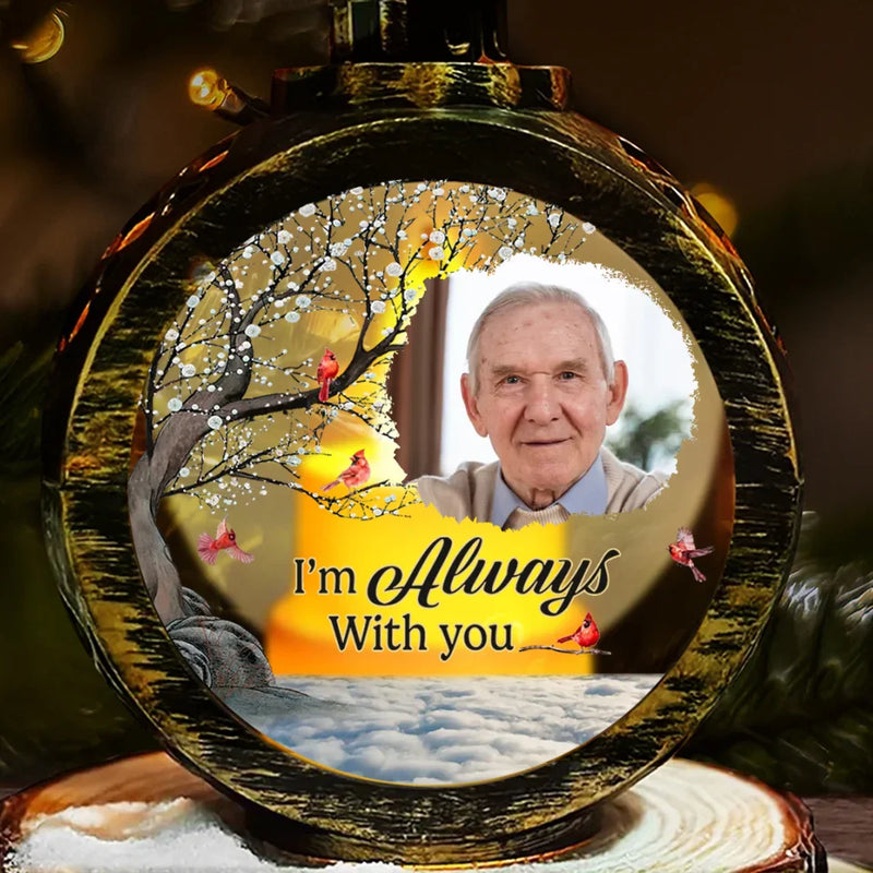 Custom Photo Memorial Keepsake - Personalized Candlelight Lantern Ornament