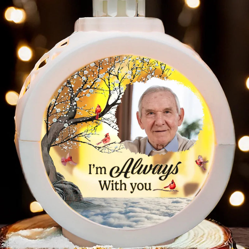 Custom Photo Memorial Keepsake - Personalized Candlelight Lantern Ornament