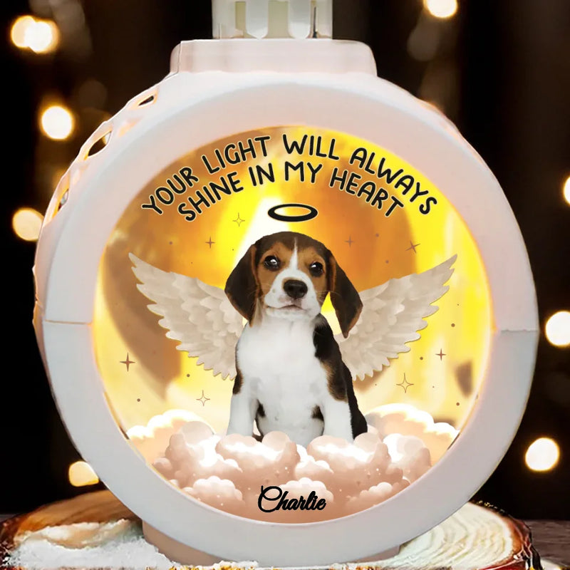 Custom Photo Memories Are The Light That Guides Our Hearts - Memorial Personalized Custom Candlelight Lantern Ornament - Christmas Gift, Sympathy Gift For Pet Owners, Pet Lovers