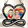 Friendship Is The Greatest Gift - Bestie Personalized Window Hanging Suncatcher Ornament - Gift For Best Friends, BFF, Sisters