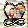 Friendship Is The Greatest Gift - Bestie Personalized Window Hanging Suncatcher Ornament - Gift For Best Friends, BFF, Sisters