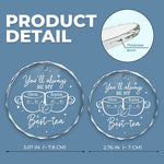 Custom Name Best-Tea Gifts for Best Friends - Personalized Glass Ornament