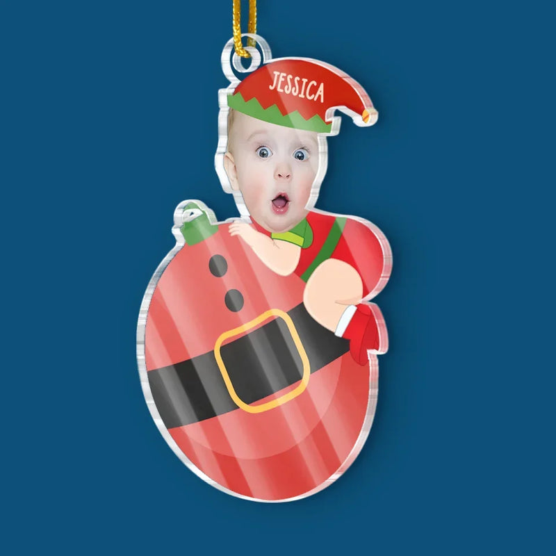 Custom Photo A Tiny Miracle Sent From Above - Family Personalized Custom Ornament - Acrylic Custom Shaped - Christmas Gift For Baby Kids, Newborn Baby