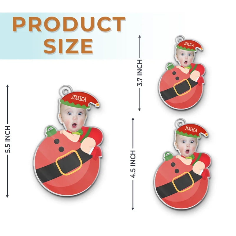 Custom Photo A Tiny Miracle Sent From Above - Family Personalized Custom Ornament - Acrylic Custom Shaped - Christmas Gift For Baby Kids, Newborn Baby