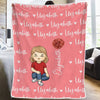 Kids Fill Our Hearts With Joy - Family Personalized Custom Blanket - Christmas Gift For Family Members