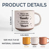 Family Is Forever In Our Hearts - Family Personalized Custom Printed Pottery Mug - Christmas Gift For Family Members
