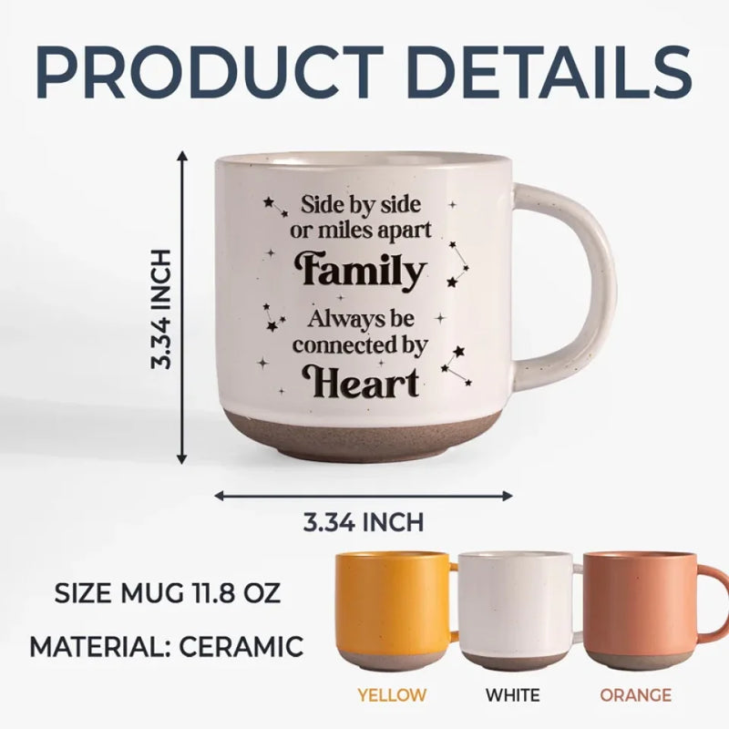 Family Is Forever In Our Hearts - Family Personalized Custom Printed Pottery Mug - Christmas Gift For Family Members