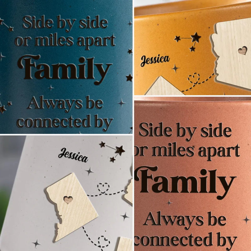 Family Is Forever In Our Hearts - Family Personalized Custom Printed Pottery Mug - Christmas Gift For Family Members