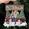 You And Me, Forever - Couple Personalized Custom Ornament - Acrylic Custom Shaped - Christmas Gift For Husband Wife, Anniversary, Pet Owners, Pet Lovers