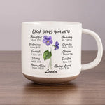 Custom Name Christian Affirmation Gifts - Personalized Pottery Mug