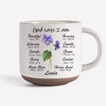 Custom Name Christian Affirmation Gifts - Personalized Pottery Mug