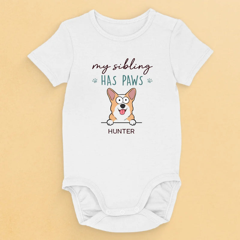 A Baby’s First Protector Wears Fur - Dog & Cat Personalized Custom Baby Onesie - Baby Shower Gift, Gift For Pet Owners, Pet Lovers