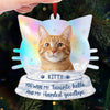 Custom Photo You Were My Favorite Hello - Memorial Personalized Custom Hologram Ornament - Sympathy Gift, Christmas Gift For Pet Owners, Pet Lovers