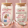 Always Keep In Your Heart That I Love You More Than Anything - Family Personalized Custom Glass Cup, Iced Coffee Cup - Gift For Mom, Daughter