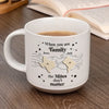 Family Is Not Defined By Distance, But By Love - Family Personalized Custom Printed Pottery Mug - Christmas Gift For Family Members