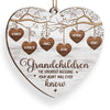 Grandma's Love Is Forever In Bloom - Family Personalized Custom Ornament - Wood Custom Shaped - Christmas Gift For Grandma