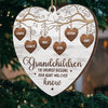 Grandma's Love Is Forever In Bloom - Family Personalized Custom Ornament - Wood Custom Shaped - Christmas Gift For Grandma