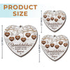 Grandma's Love Is Forever In Bloom - Family Personalized Custom Ornament - Wood Custom Shaped - Christmas Gift For Grandma