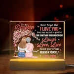 Custom Name Mother Daughter Gifts - Personalized Acrylic LED Light