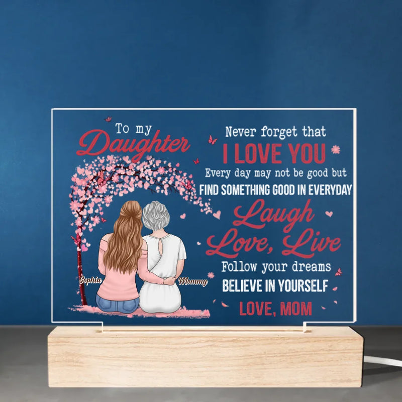 Custom Name Mother Daughter Gifts - Personalized Acrylic LED Light