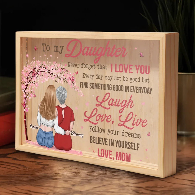 I Wish You Joy And Peace - Family Personalized Custom Frame Light Box - Gift For Mom, Daughter